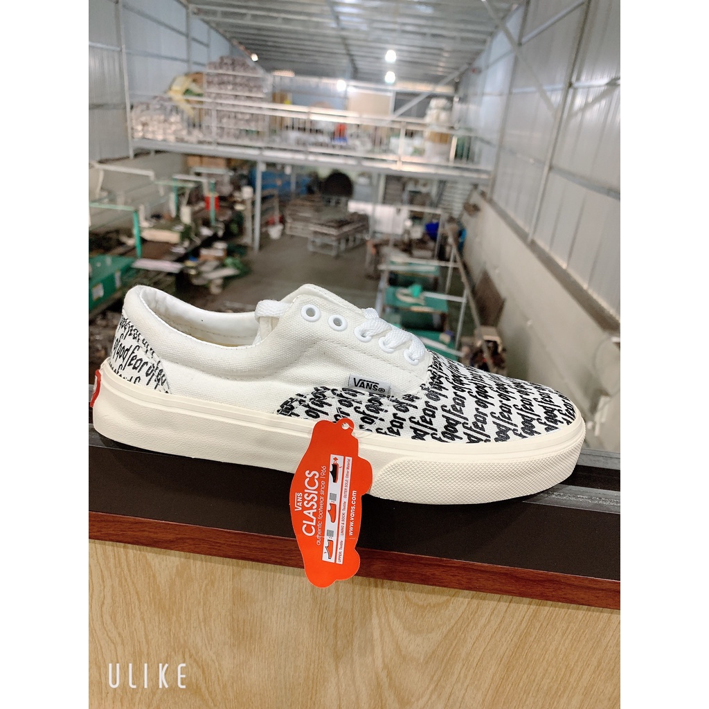 Giày thể thao nam nữ vans fog nền trắng hàng vnxk,giày snecker nam nữ full size 36-43