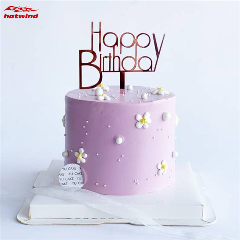 HW Chữ Happy Birthday Gắn Trang Trí Bánh Kem Độc Đáo