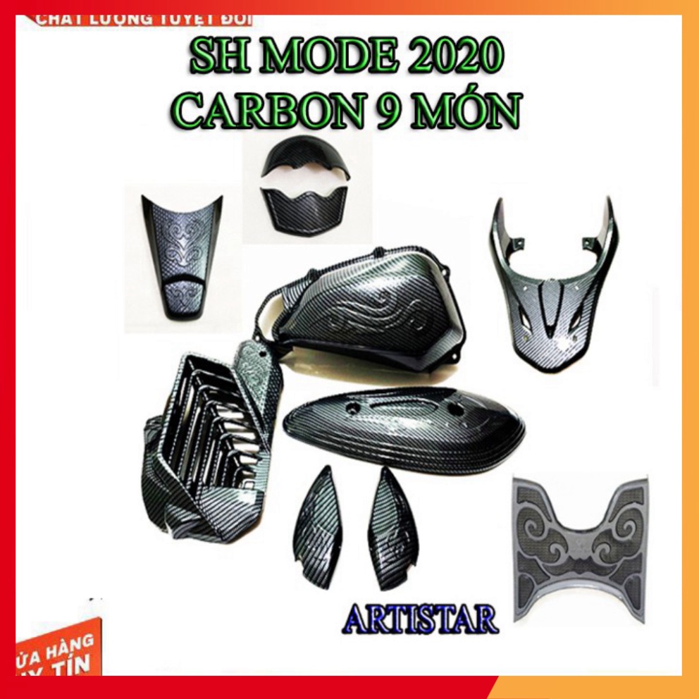 BỘ CARBON SH MODE 2020 - 2021 ARTISTAR GỒM 9 MÓN ( NHƯ HÌNH ĐẠI DIỆN) (Ảnh sp thật)