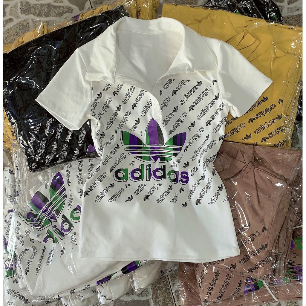 áo thun cổ bẻ in họa tiết siêu sang chảnh, hot hít ảnh thật