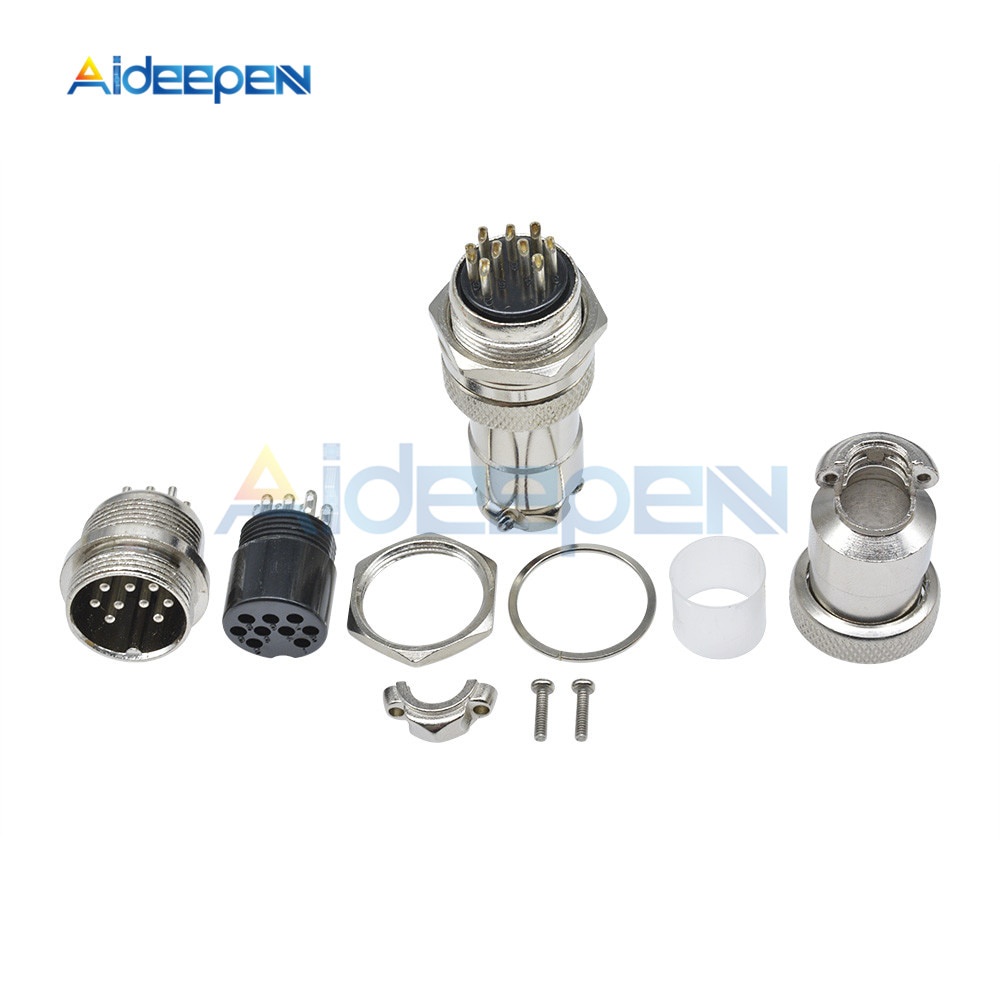 1 Bộ Phích Cắm Đực/Cái GX20 2/3/4/5/6/7/8/9/10/12/14/15 Pin