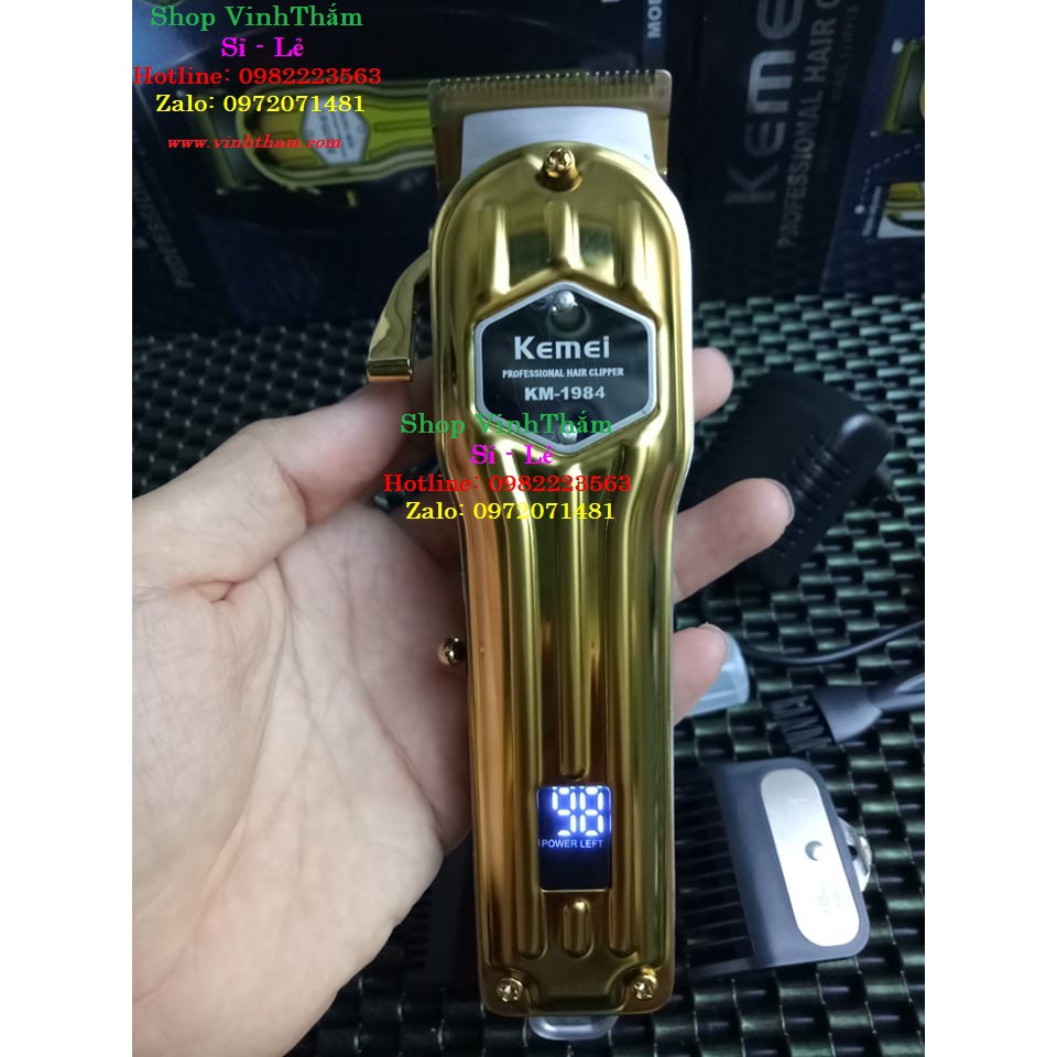 Tông đơ Kemei Km1984 Hiển Thị Dung Lượng Pin