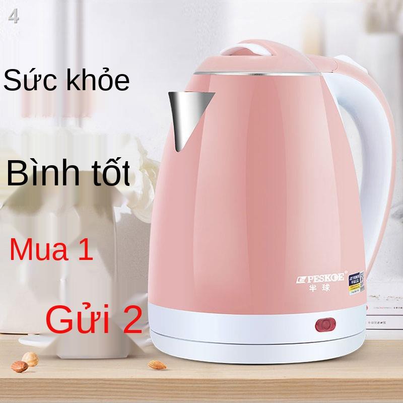 ấm điện bán cầu bằng thép không gỉ gia dụng tự động ngắt đun nước siêu tốc ký túc xá nhỏ