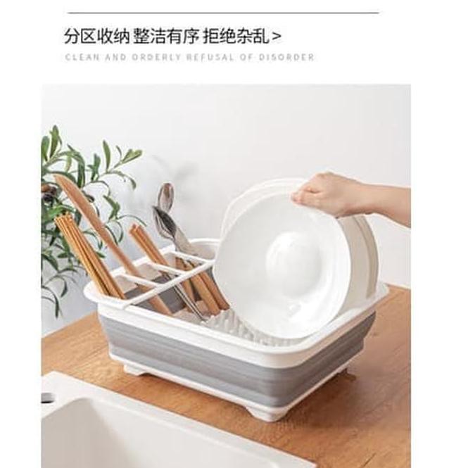 Giá Phơi Ráo Chén Dĩa Bằng Silicone Gấp Gọn Tiện Dụng | BigBuy360 - bigbuy360.vn