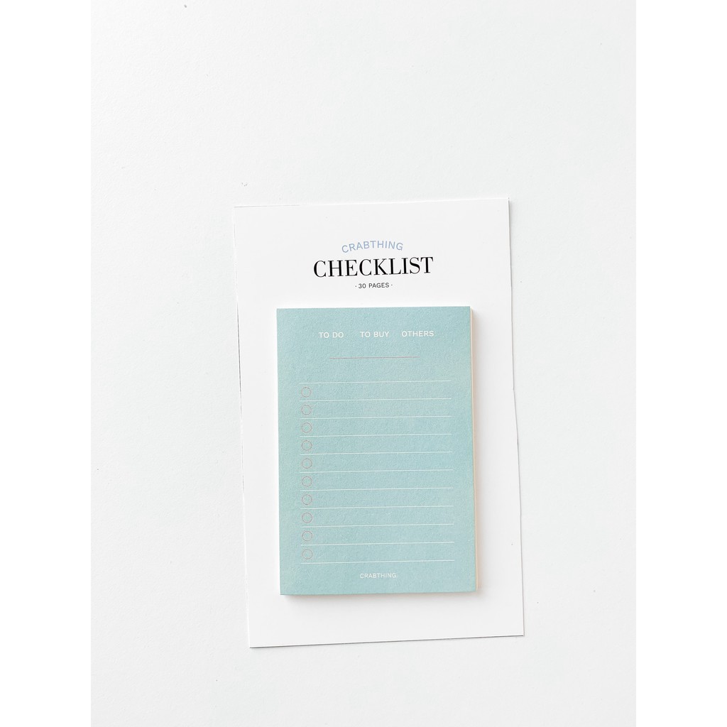 Giấy note ghi chú danh sách  - Crabit Checklist Notepad - 30 tờ Chính Hãng Crabit