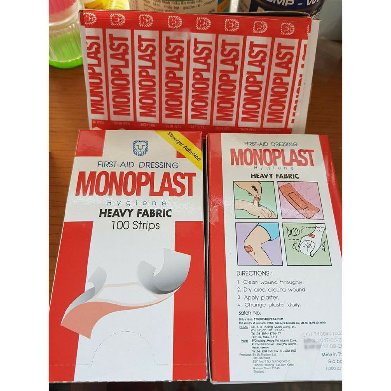 Sét 5 miếng Băng cá nhân Monoplast Thái Lan