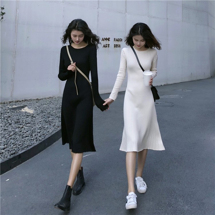 (order) Bạn gái ăn mặc chớm thu phiên bản Hàn Quốc của phiên bản cà phê phá cách Pháp ăn mặc khí chất của phụ nữ với váy