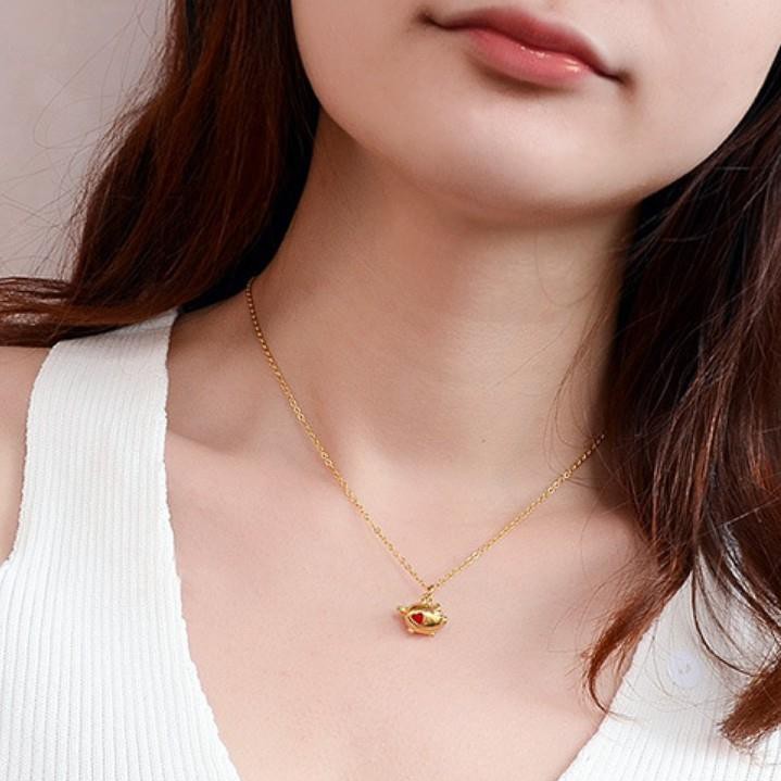 Dây Chuyền Heo Vàng Titan Không Đen TT 1718