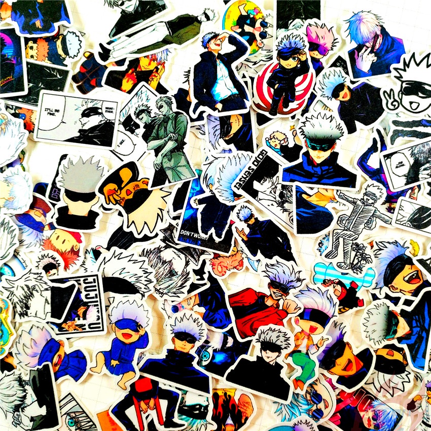 120Pcs/Set ★★★ Jujutsu Kaisen . Gojo Satoru S-1 Mini Diary Manual Stickers ★★★ DIY Fashion Scrapbooks Album Decor Decals Stickers