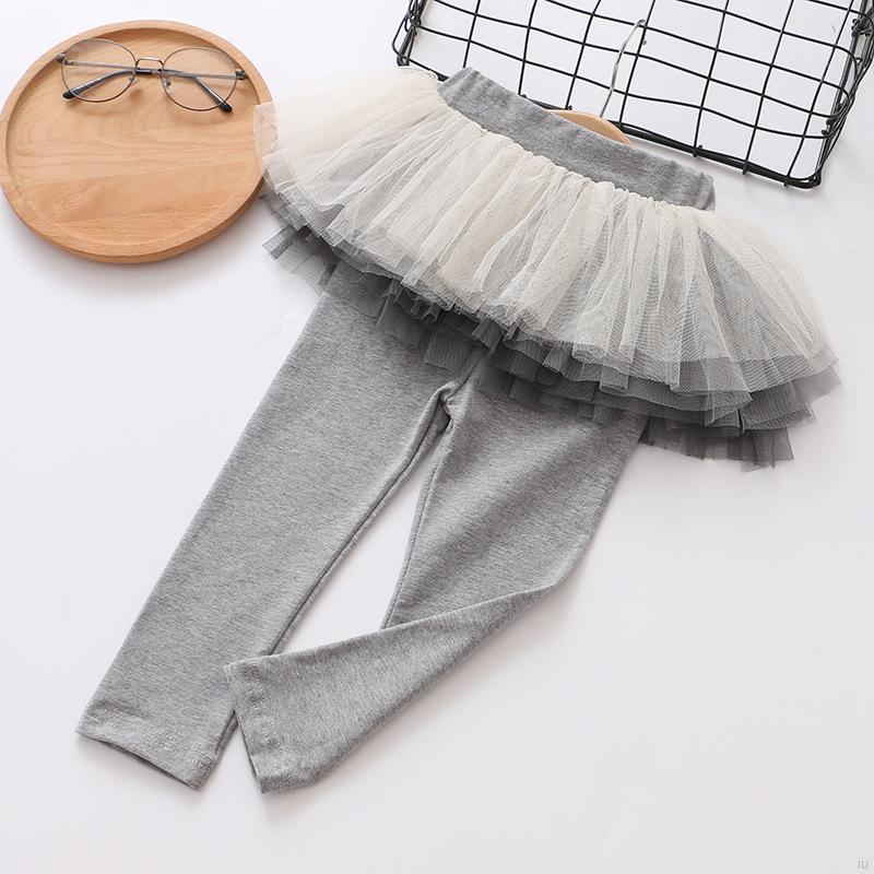 Quần Legging Phối Ren 2 Lớp Cho Bé Gái