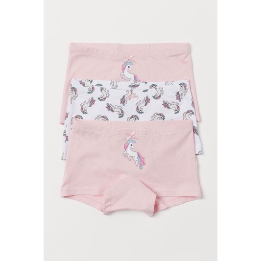 Set 3 quần chip đùi bé gái HM