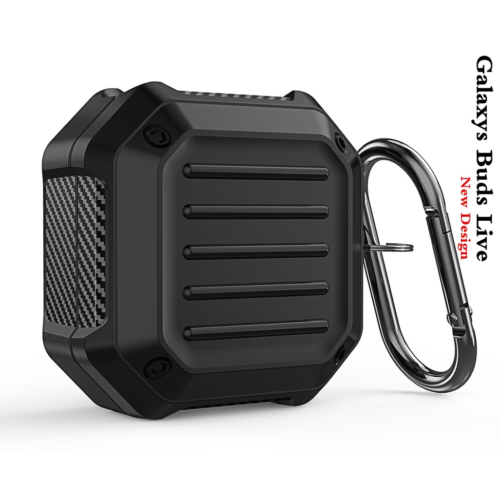 Vỏ bọc TPU silicon với móc khóa bảo vệ toàn diện cho hộp sạc tai nghe Samsung Galaxy Buds 2 / Buds Live / Buds FE / Buds2 Pro / Buds Pro