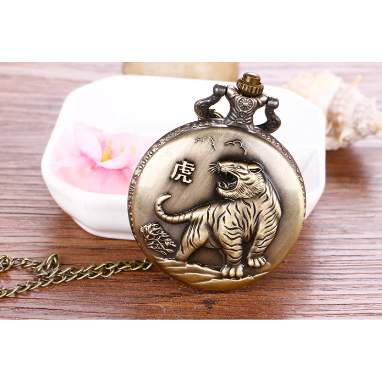 Đồng hồ quả quýt dây chuyển 12 con giáp