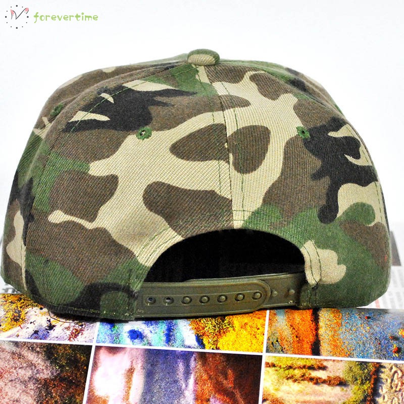 ☞mũ☜ Men Women Baseball Cap Snapback Hat Hip Hop Hat Flat Brim Camouflage Hat Fashion Street Dance Cap for Hiking Camping