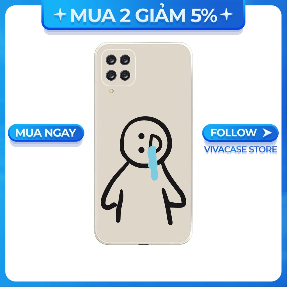 Ốp lưng cạnh vuông Samsung A10/A30S/A72/A50S/A32/...viền bảo vệ camera hình Người que BST4
