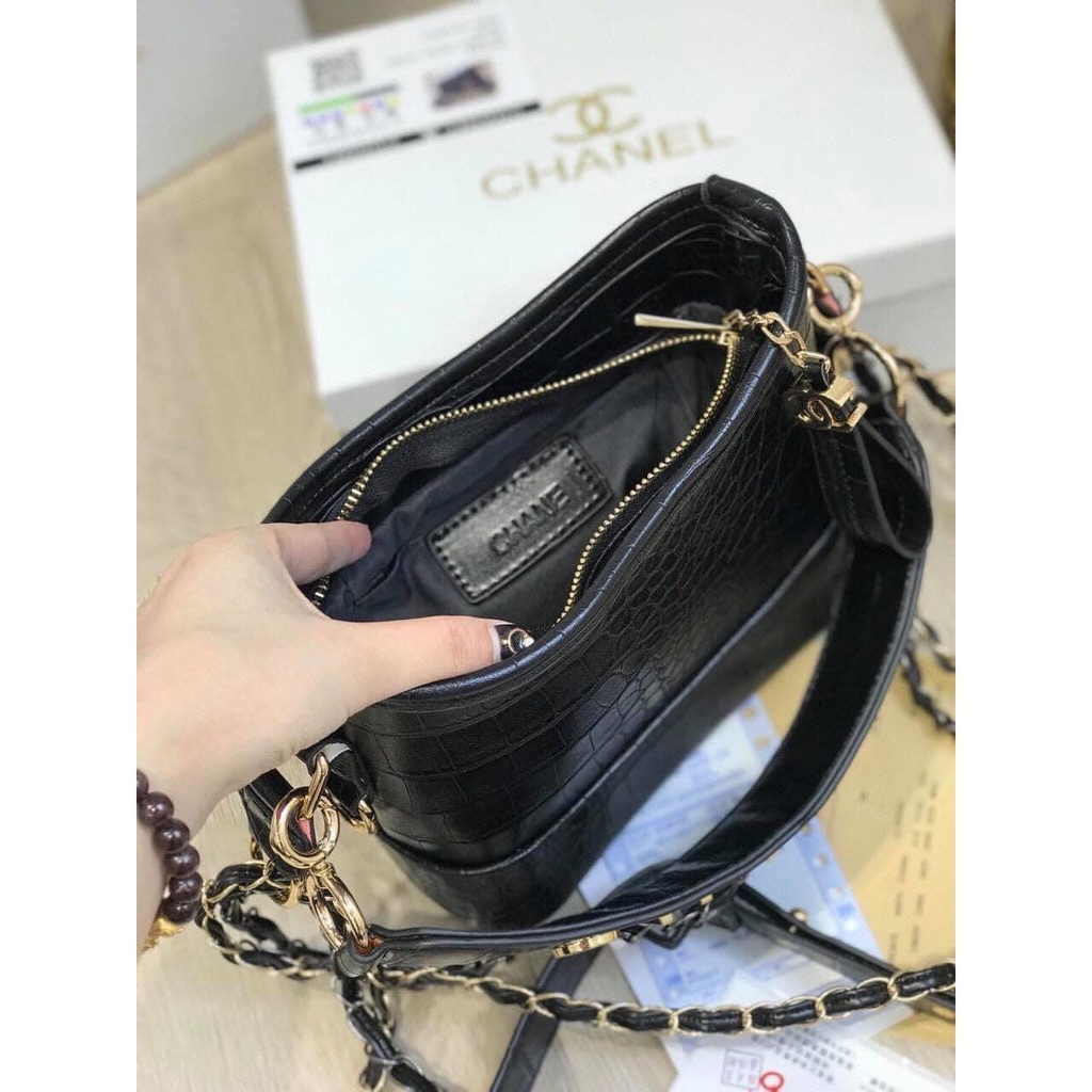 Túi xách Boho đen vân style - Túi đéo chéo nữ thời trang hàng quảng châu đẹp DC.Fashion