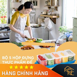 Bộ 5 hộp đựng hành ớt trong tủ lạnh - đài loan - ts3179