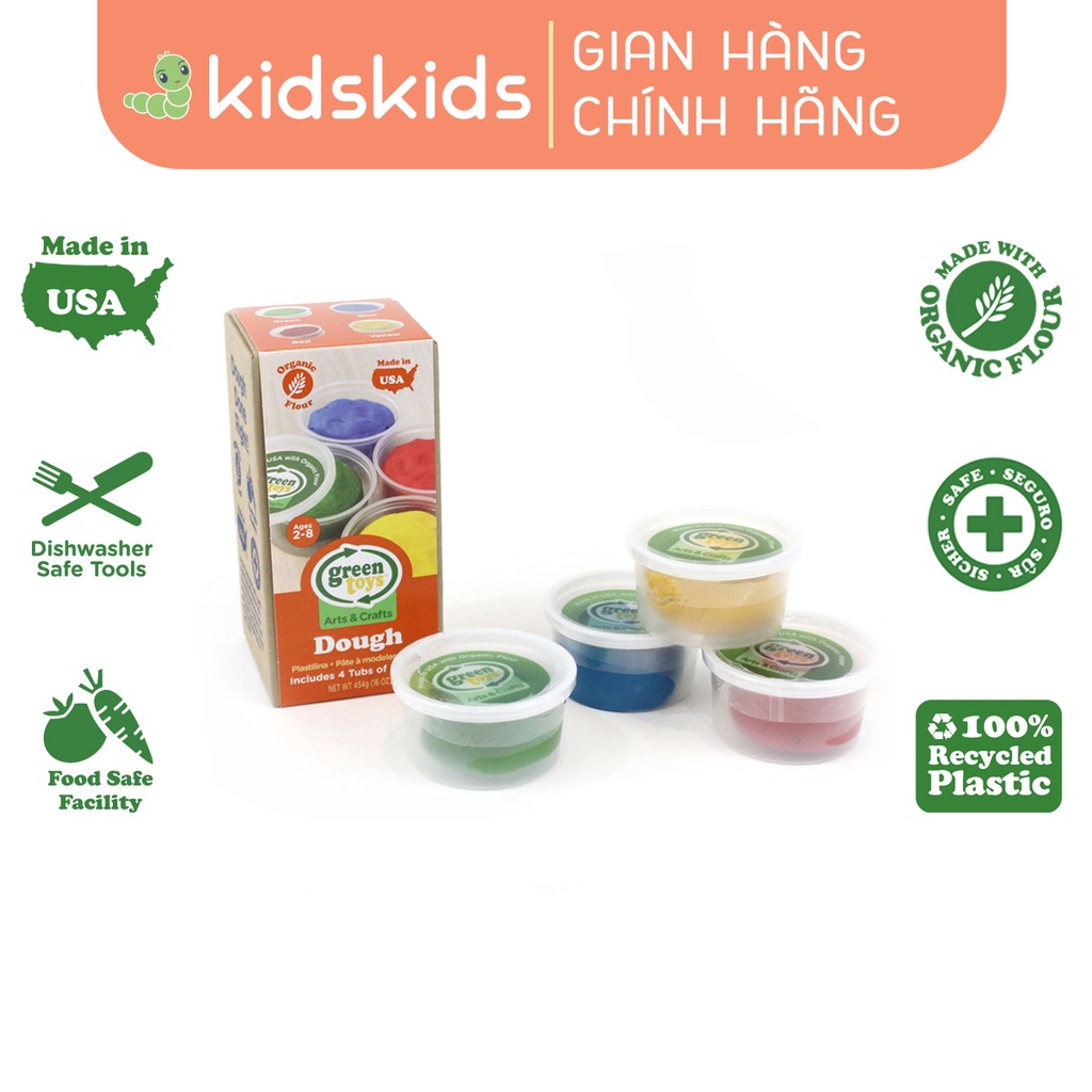 Hộp Bột Nặn Sáng Tạo Green Toys Cho Bé Từ 2 Tuổi - 4 hộp