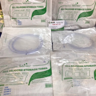 ❤Dây cho ăn nuôi ăn silicon tháng ống sonde dạ dày nuôi ăn xông ăn để lâu 1 tháng silicon số 14fr, 16fr và 18fr Greetmed