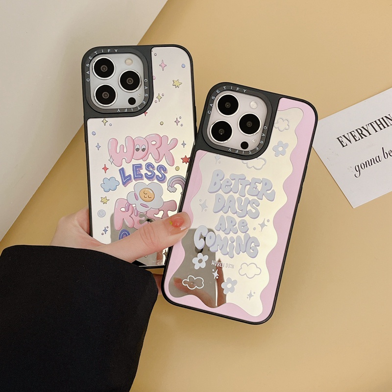 Ốp Điện Thoại Silicon Mềm Tráng Gương Hình Hoa Cho iPhone X XS XR 11 12 13 14 Plus Pro Max