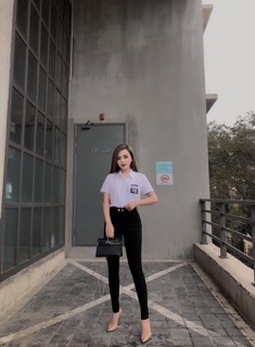 Áo sơ mi cộc tay thêu túi (kèm ảnh thật)