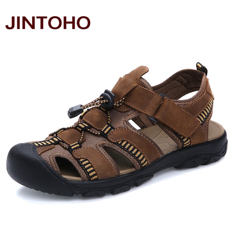 Giày sandal da đi biển phong cách hợp thời trang cho nam