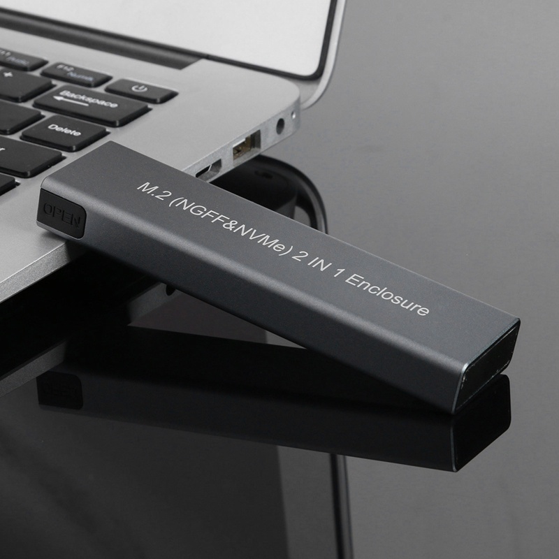 Ổ Cứng SSD M.2 NVMe Sata (PCIe) SSD Không Khung Sang USB 3.1 Type C 10Gbps Hỗ Trợ 2T