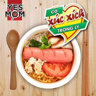 Mì Ly Xúc Xích Yes Mom có xúc xích trong ly (1 thùng 24 Hộp)