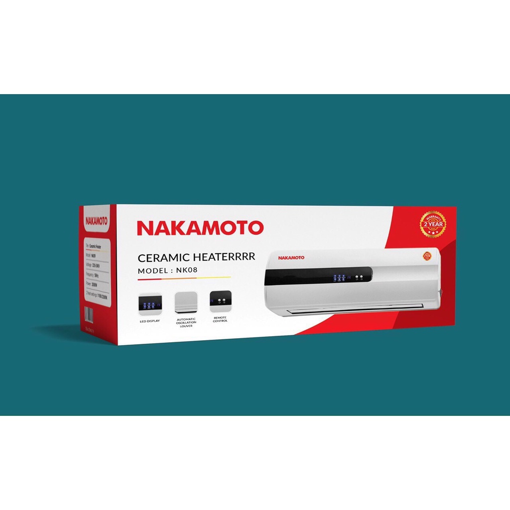 Máy sưởi gốm Nakamoto diện tích 15-30m2