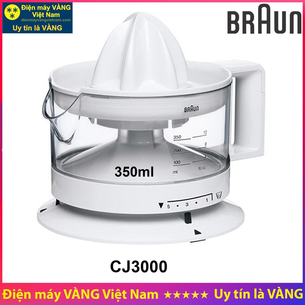 Máy vắt cam Braun CJ3000 MPZ9 CJ3050 - Sản xuất tại Hungary (Hàng Chính Hãng)