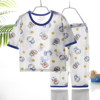 Bộ đồ ngủ tay ngắn vải cotton thiết kế dễ thương cho bé từ 0-7 tuổi - ảnh sản phẩm 4