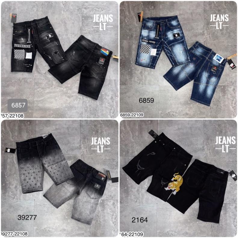 Quần Jean Ngố DSQ Vá Gối Cao Cấp - Quần Jean LV Ngố Cho Nam