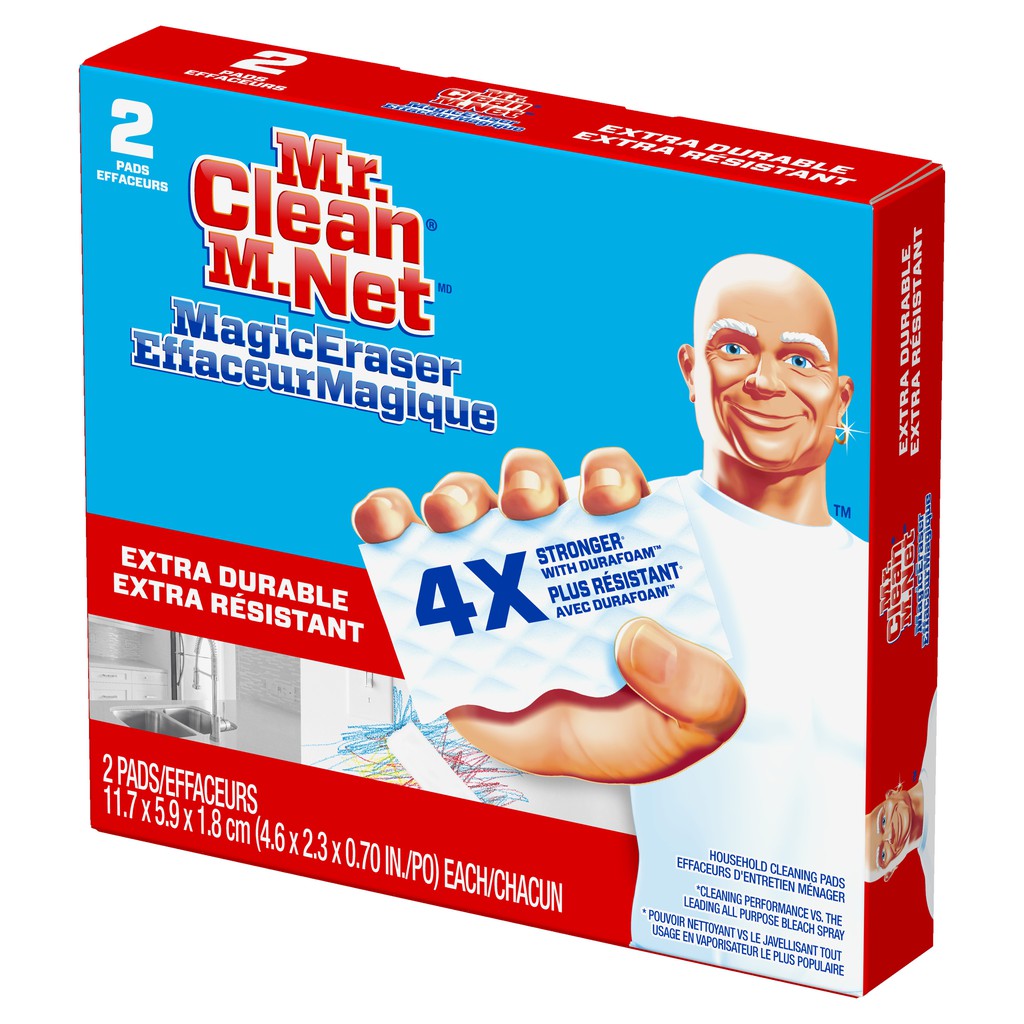 Miếng xốp Tẩy đa năng Mr.Clean siêu bền - Mr Clean Eraser Extra Durable 2 miếng/hộp
