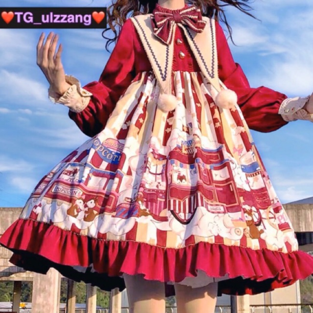 Đầm LOLITA OP Popcorn noel Cat chính hãng