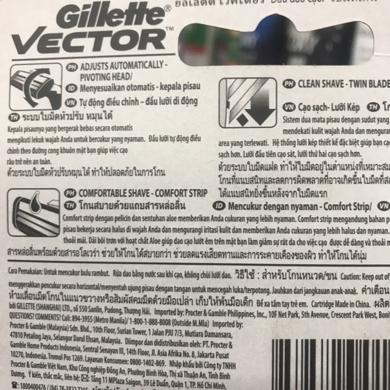 2 cái lưỡi dao cạo râu lưỡi kép Gillette Vector