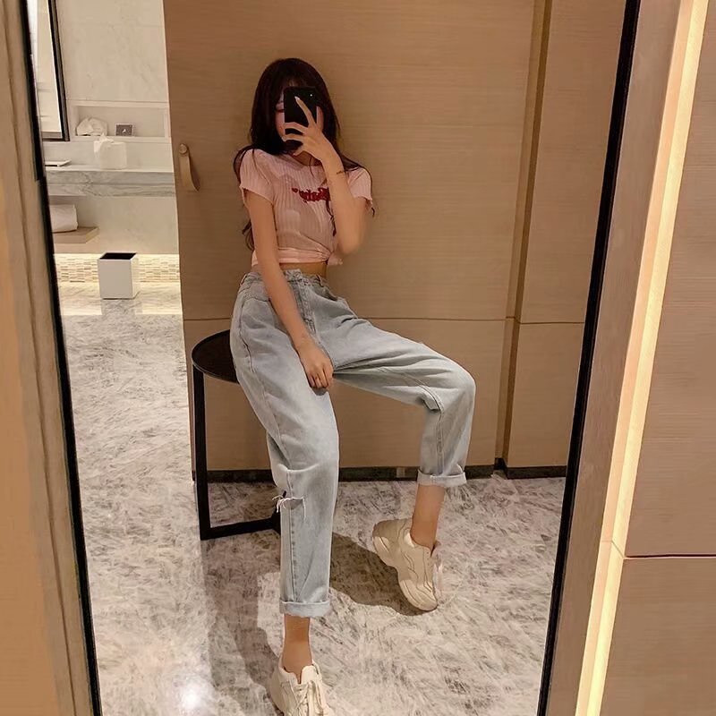 Quần Jeans Baggy Lưng Cao Ống Suông, Quần Jeans Baggy Nữ Ống Rộng, Quần Jeans Baggy Nữ Cạp Cao Ống Rộng