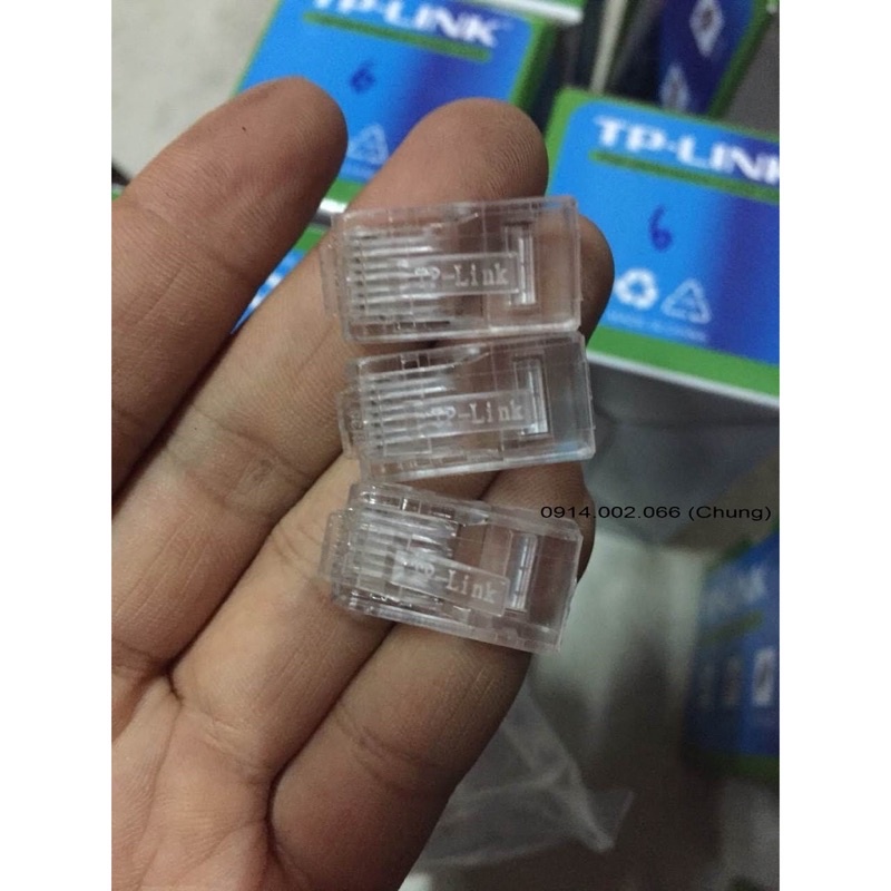 Đầu bấm mạng Tenda chuẩn Cat6E RJ45 - Hàng Chính Hãng