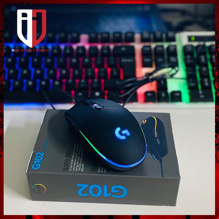 Chuột máy tính gaming logitech g102 có dây để bàn mouse laptop pc chơi game chuột vi tính