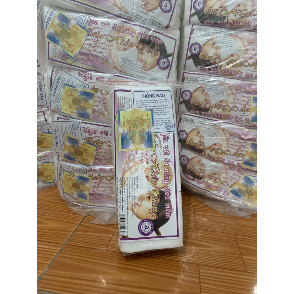 Sỉ 10 gói khăn vải khô đa năng Hiền Trang hàng loại 1 250g/gói ~ 210 tờ