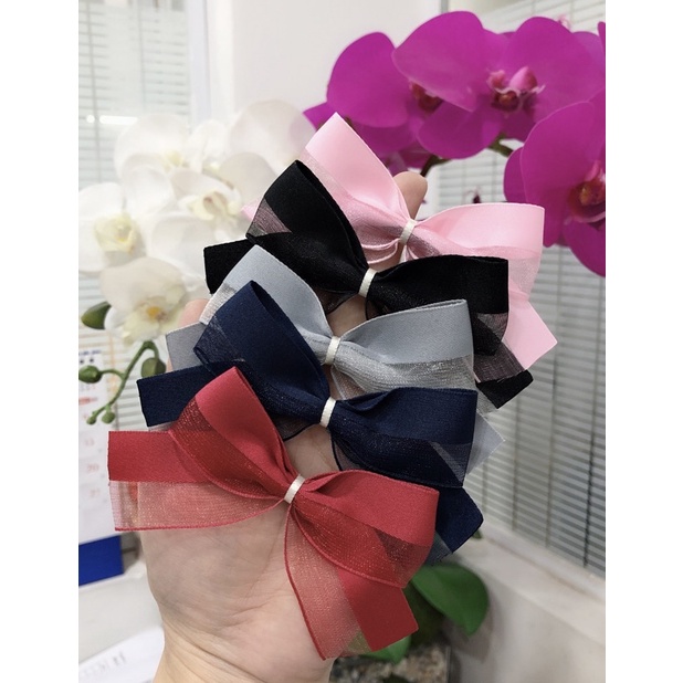 Cột tóc nơ lụa - voan dễ thương