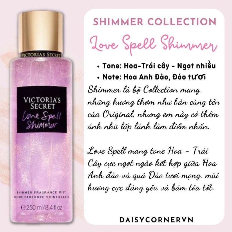 Xịt Thơm Nước Hoa Toàn Thân Victoria’s Secret 250ml