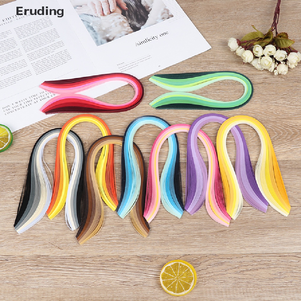 Set 100 Dải Giấy Cuốn Quilling 3mm 39cm Làm Đồ Thủ Công DIY