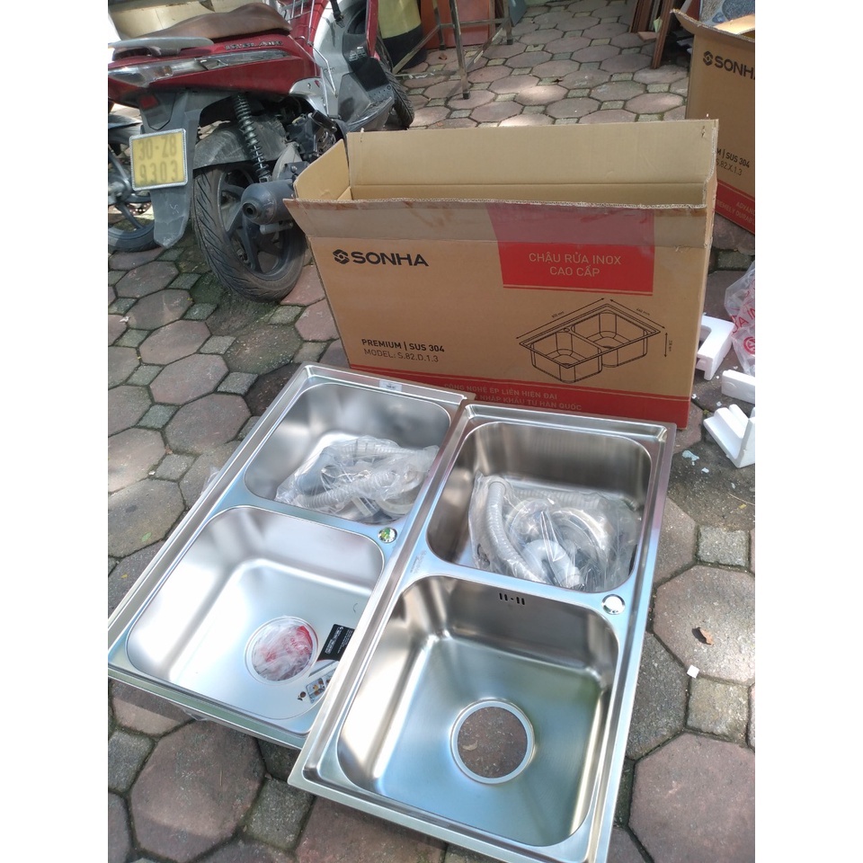 CHẬU RỬA BÁT INOX 304 CAO CẤP S82X.1.3 CHÍNH HÃNG SƠN HÀ
