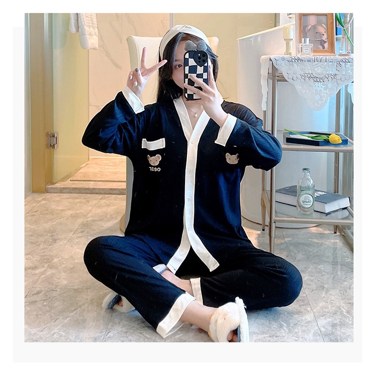 PIJAMA Dài Tay Mặc Nhà Thường SAQ297