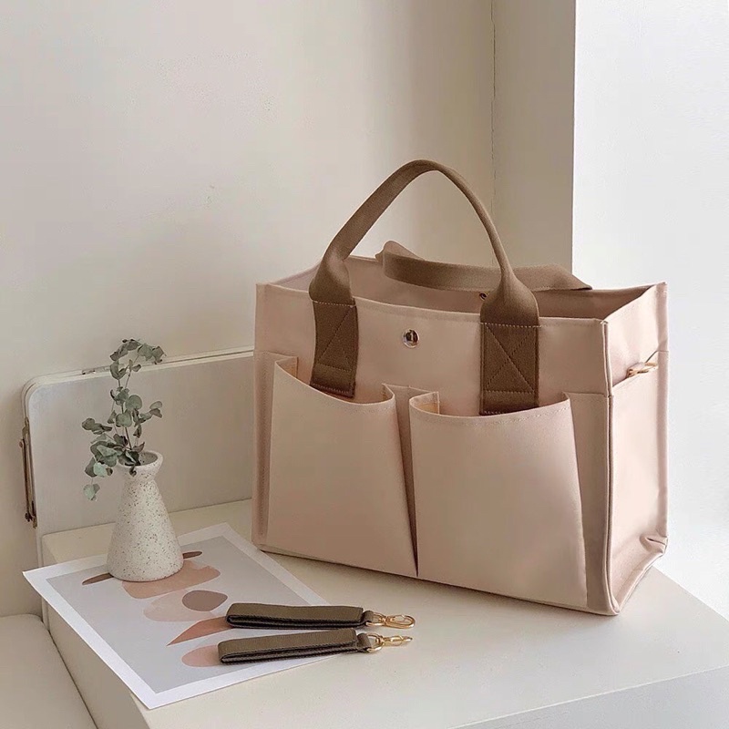 Túi vải be nhiều ngăn có khoá