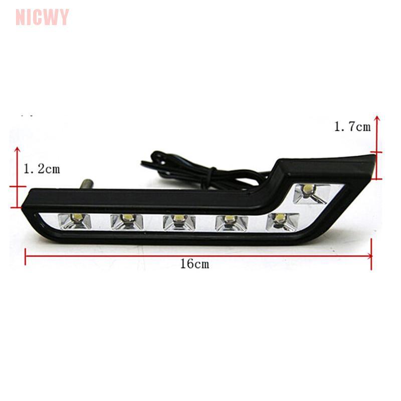 Bộ 2 Đèn Led 6 Bóng 12v Chạy Ban Ngày Cho Xe Hơi