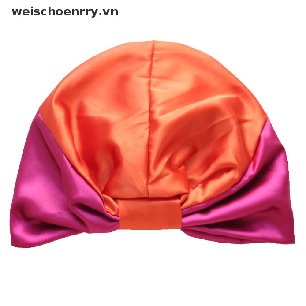 Mũ Trùm Đầu Bằng Lụa Co Giãn Chăm Sóc Tóc Khi Ngủ Cho Nữ
