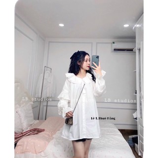 Áo váy sơmi bánh bèo