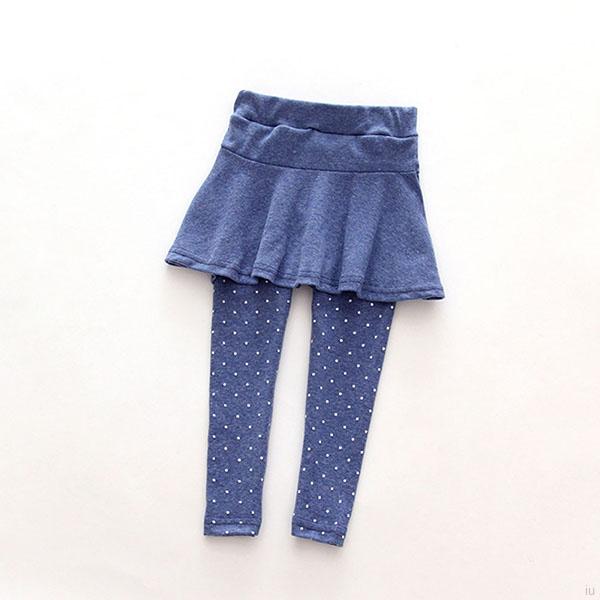 Quần Legging Cotton Họa Tiết Chấm Bi Cho Bé Gái