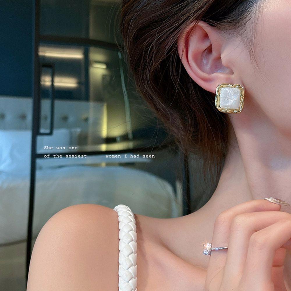 JARRED Bông Tai Hình Vuông Bằng Acrylic Phong Cách Retro Ngọt Ngào Cho Nữ